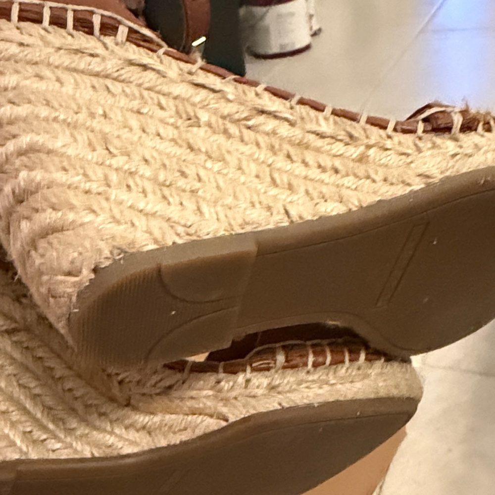 Marc Fisher Tan Leather Studded Ankle-Strap Sandals - Picture 7 of 12